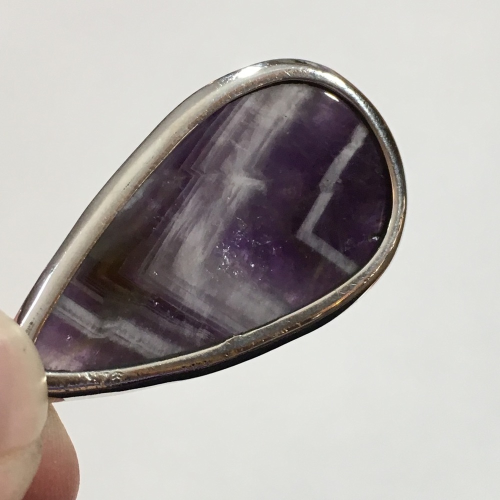 Chevron Amethyst Pendant - Picture 5 of 8
